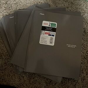 Set of 13 2 pocket & prong folders. All new